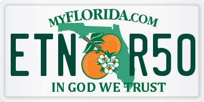 FL license plate ETNR50