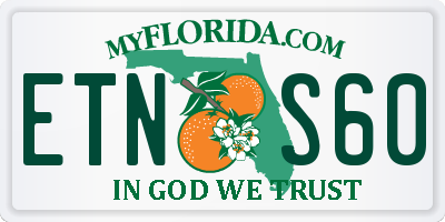 FL license plate ETNS60