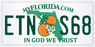 FL license plate ETNS68