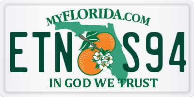 FL license plate ETNS94