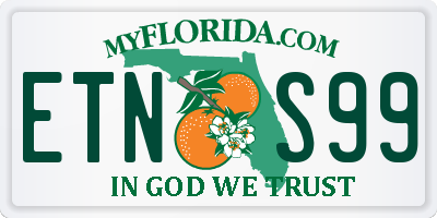 FL license plate ETNS99