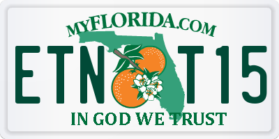 FL license plate ETNT15