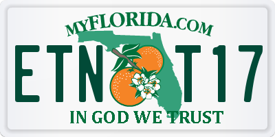 FL license plate ETNT17