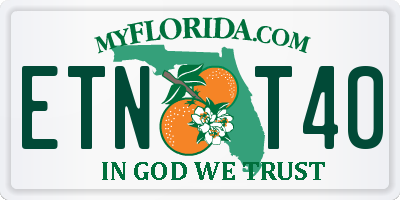 FL license plate ETNT40