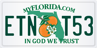 FL license plate ETNT53