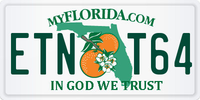 FL license plate ETNT64