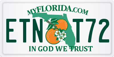 FL license plate ETNT72