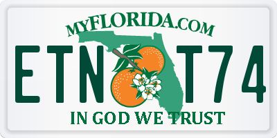 FL license plate ETNT74
