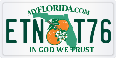 FL license plate ETNT76