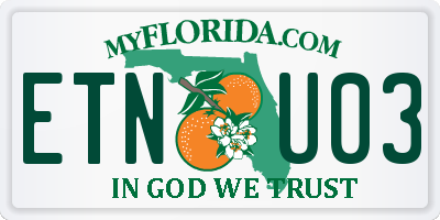 FL license plate ETNU03