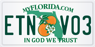 FL license plate ETNV03