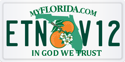 FL license plate ETNV12