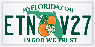 FL license plate ETNV27