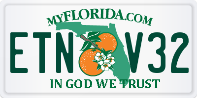 FL license plate ETNV32