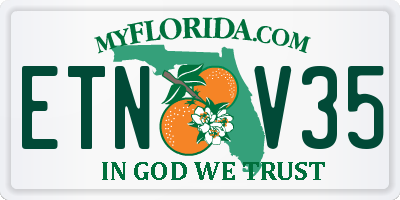 FL license plate ETNV35