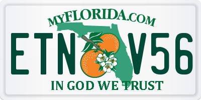 FL license plate ETNV56