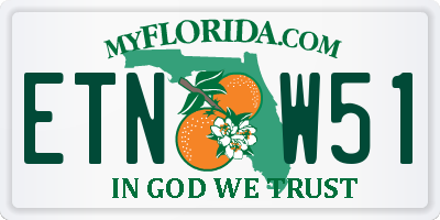 FL license plate ETNW51