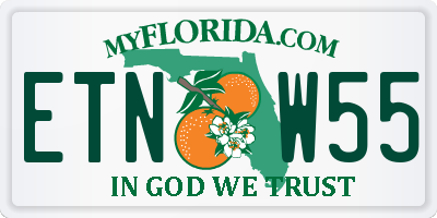 FL license plate ETNW55