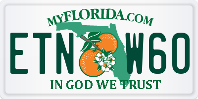 FL license plate ETNW60