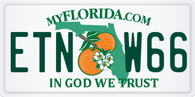 FL license plate ETNW66