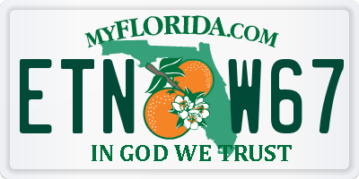 FL license plate ETNW67