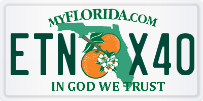 FL license plate ETNX40