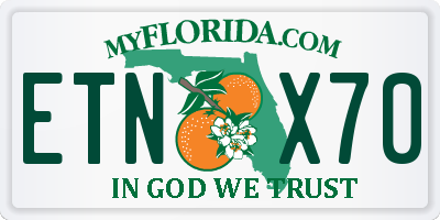 FL license plate ETNX70