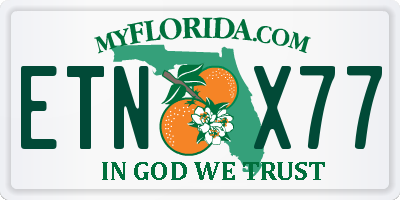 FL license plate ETNX77