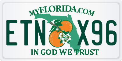 FL license plate ETNX96