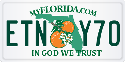 FL license plate ETNY70