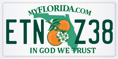 FL license plate ETNZ38