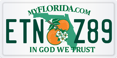 FL license plate ETNZ89