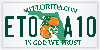 FL license plate ETOA10