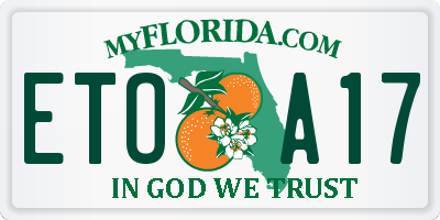 FL license plate ETOA17