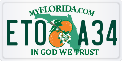 FL license plate ETOA34