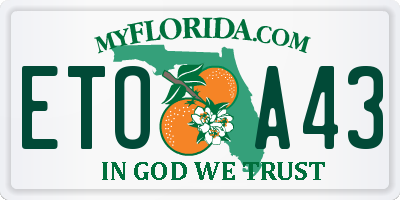 FL license plate ETOA43