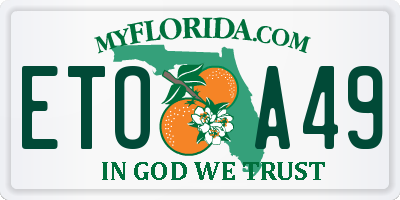 FL license plate ETOA49