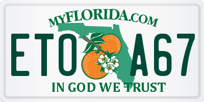 FL license plate ETOA67