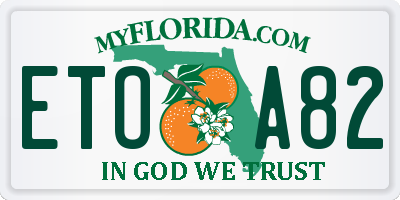 FL license plate ETOA82