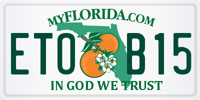 FL license plate ETOB15