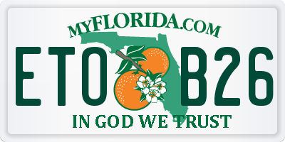 FL license plate ETOB26