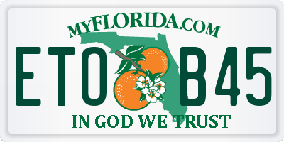 FL license plate ETOB45