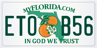 FL license plate ETOB56