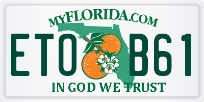 FL license plate ETOB61