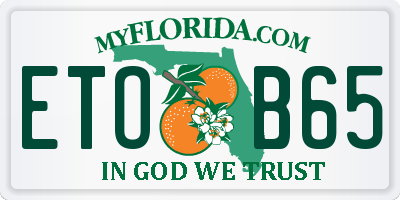 FL license plate ETOB65