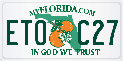 FL license plate ETOC27