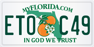 FL license plate ETOC49