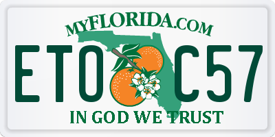 FL license plate ETOC57