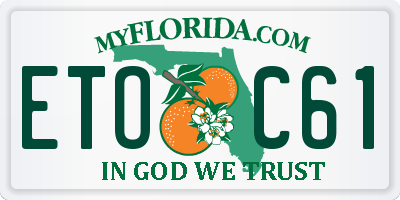 FL license plate ETOC61