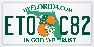 FL license plate ETOC82